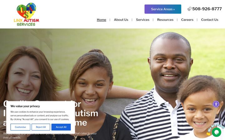 Screenshot of linxautism.com