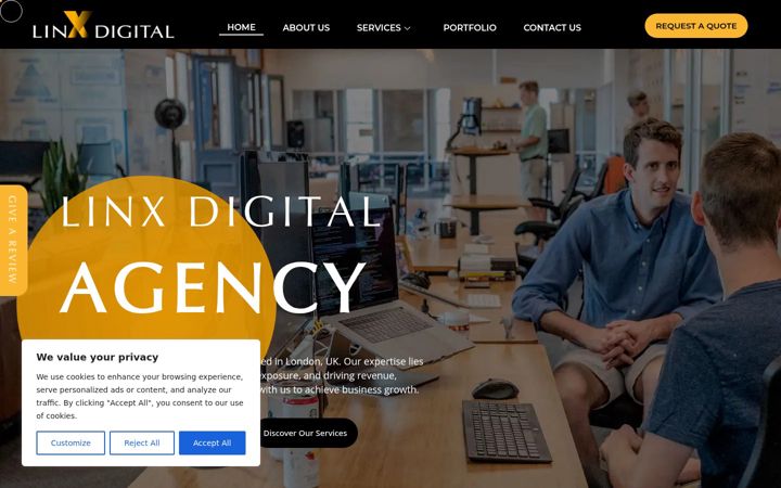 Screenshot of linxdigital.co.uk