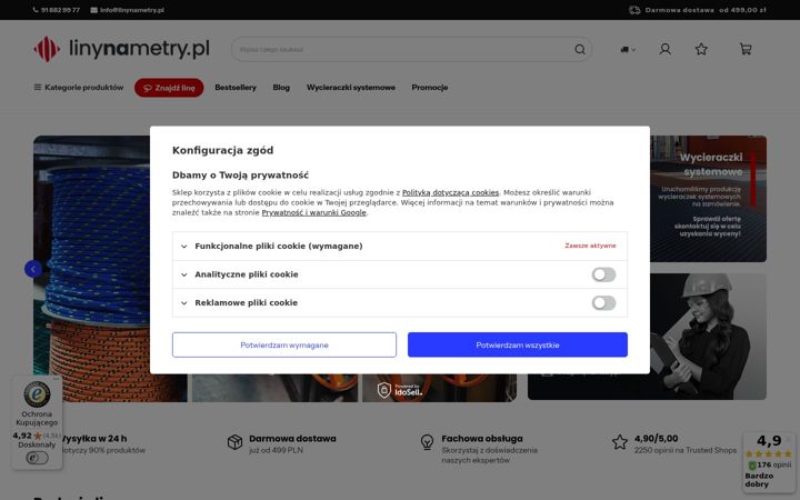 Screenshot of linynametry.pl