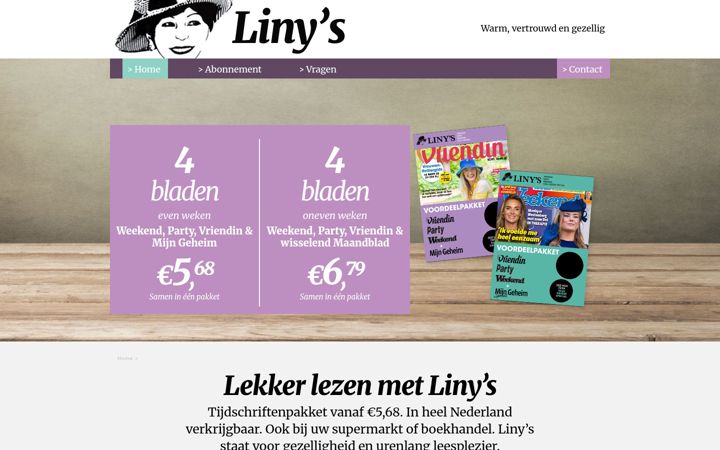 Screenshot of linys.nl
