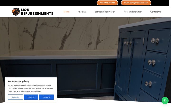 Screenshot of lion-refurbishments.co.uk