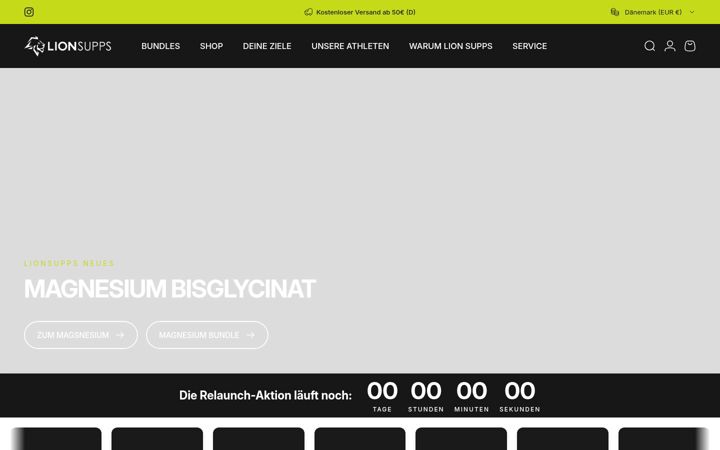 Screenshot of lion-supps.com