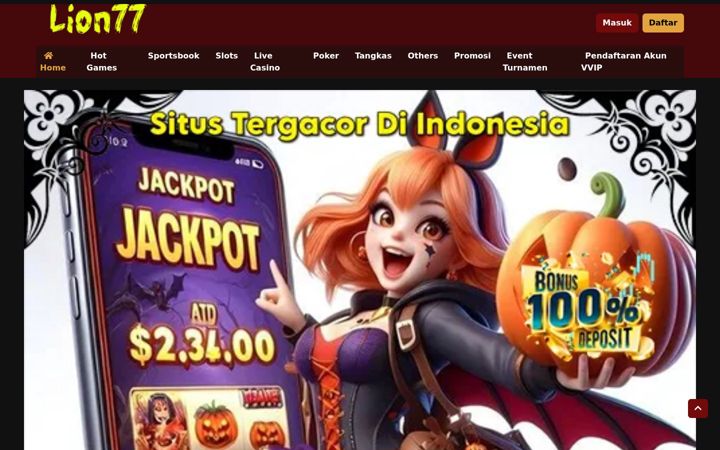 Screenshot of lion77.org
