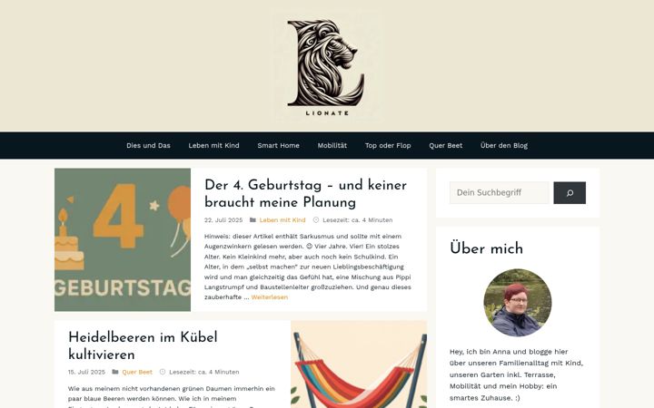 Screenshot di lionate.info