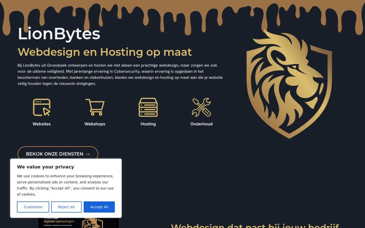 Screenshot of lionbytes.nl