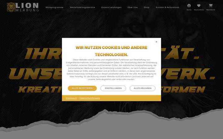 Screenshot of lioncap.de