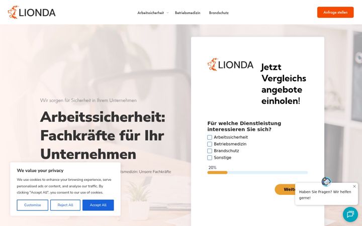 Screenshot of lionda.eu