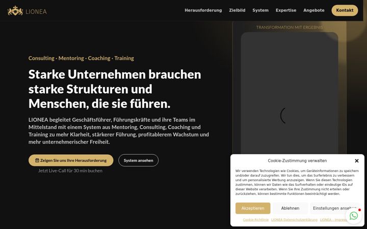 Screenshot of lionea.de