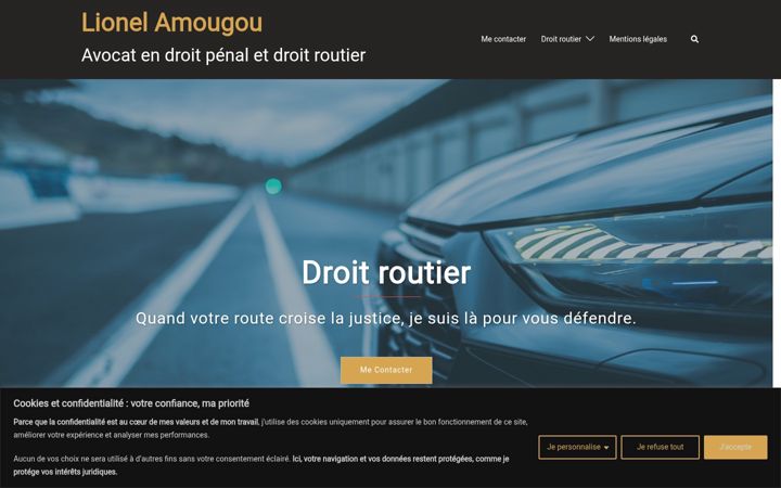 Screenshot of lionel-amougou.fr
