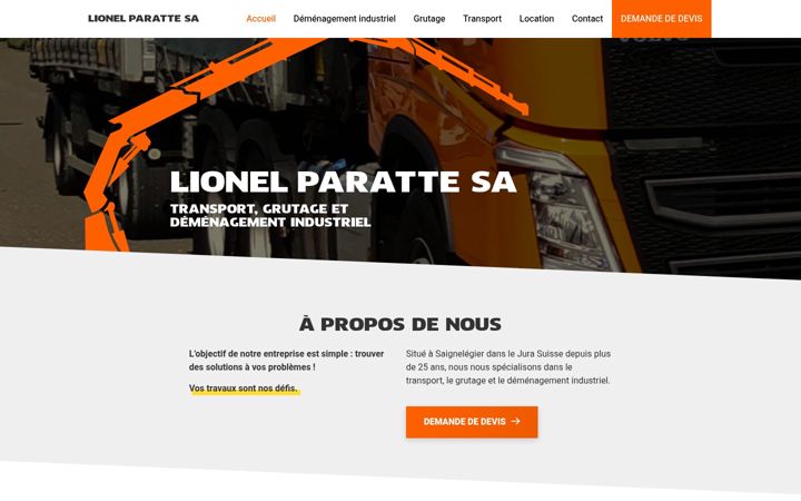 Screenshot of lionel-paratte.ch