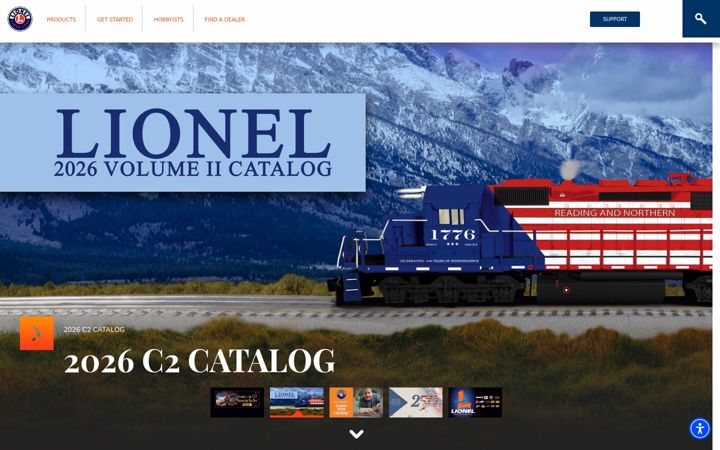 Screenshot of lionel.com