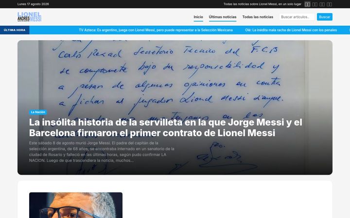 Screenshot of lionelandresmessi.com