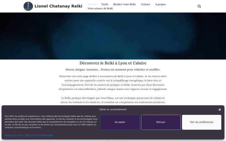 Screenshot of lionelchatanayreiki.fr