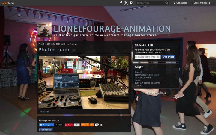 Screenshot of lionelfourage-animation.com