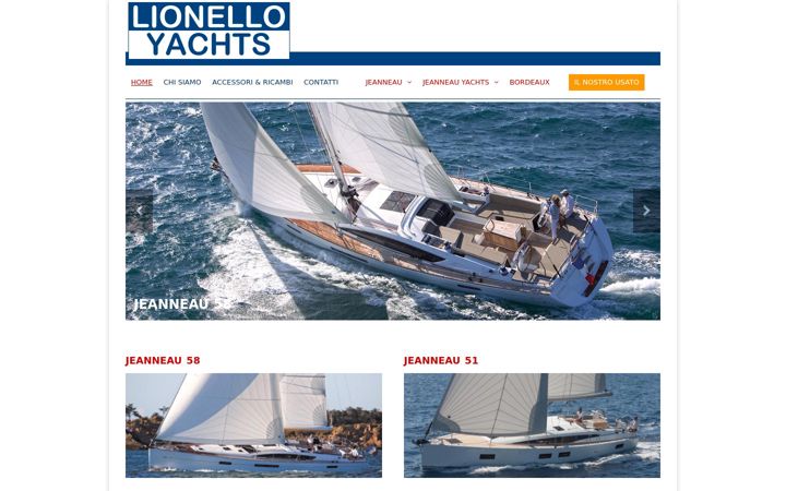 Screenshot of lionelloyachts.it