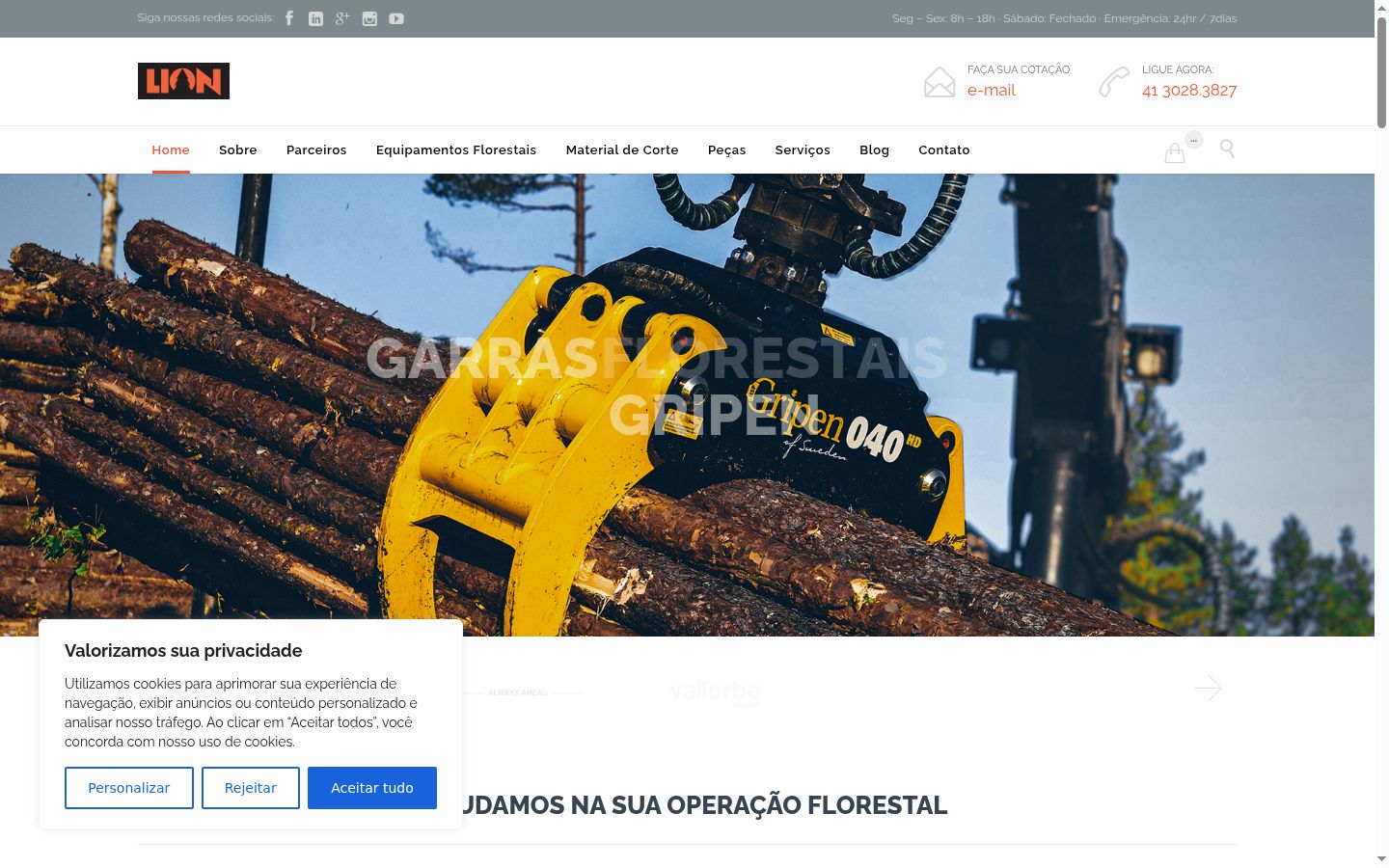 Captura de pantalla del banner de consentimiento mostrado antes de cualquier interacción