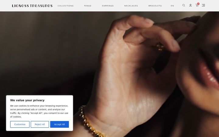 Screenshot of lioness-treasures.com