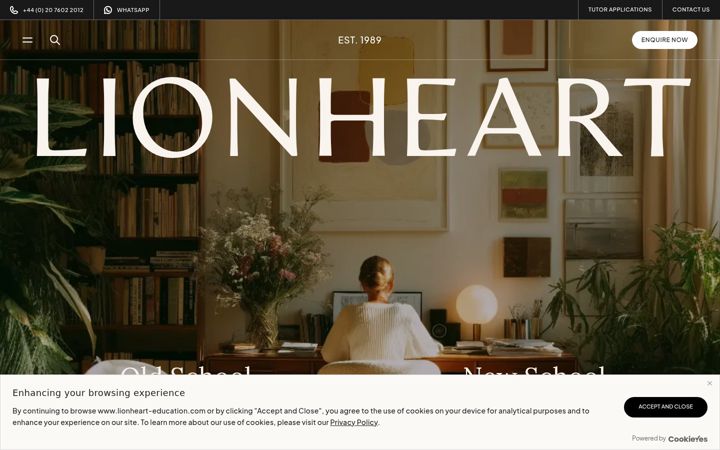 Screenshot of lionheart-education.com
