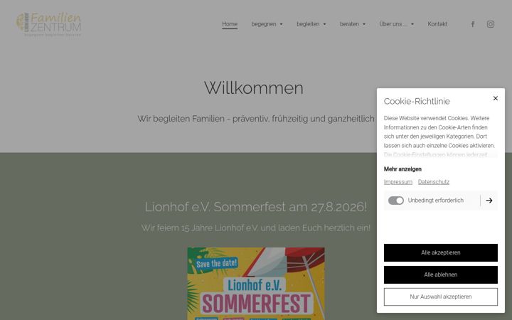 Screenshot of lionhof-familienzentrum.de
