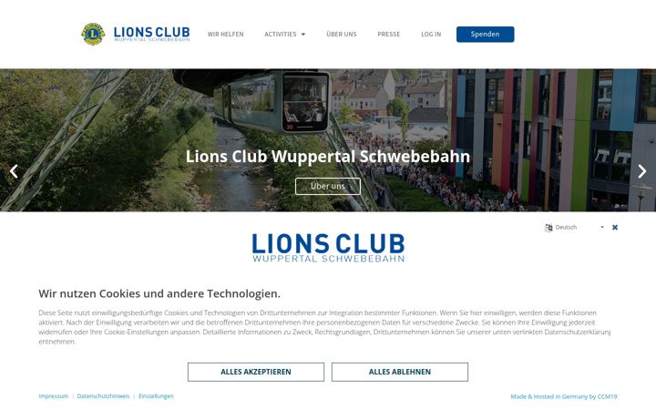 Screenshot of lions-club-wuppertal-schwebebahn.de