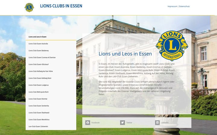 Screenshot of lions-essen.de