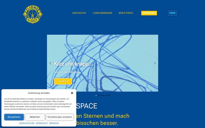 Screenshot of lions-in-space.de