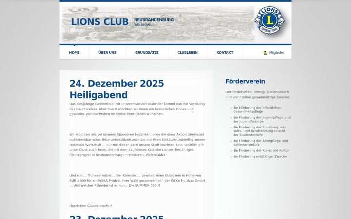 Screenshot of lions-neubrandenburg.de