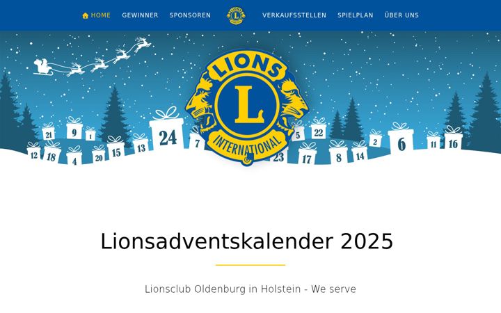 Screenshot of lionsadventskalender.de