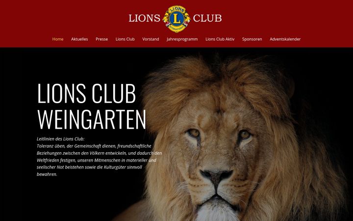Screenshot of lionsclub-weingarten.de