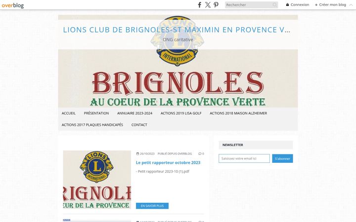 Screenshot of lionsclubbrignoles.com