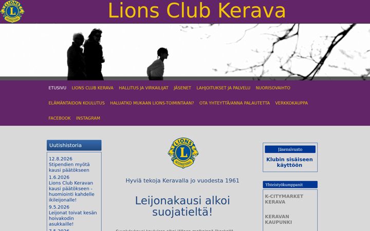 Screenshot of lionsclubkerava.com