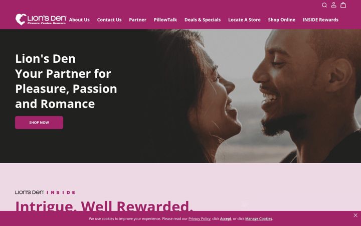 Screenshot of lionsden.com