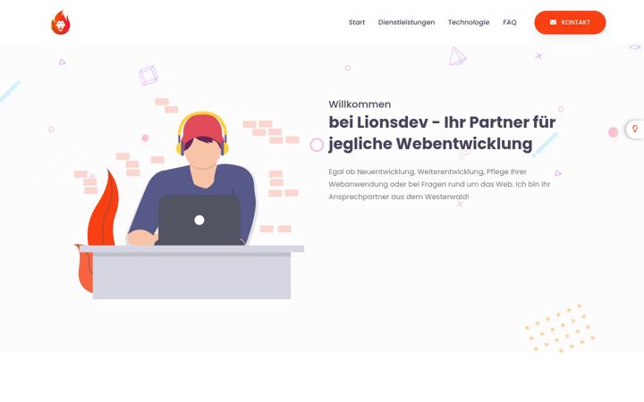 Screenshot of lionsdev.de