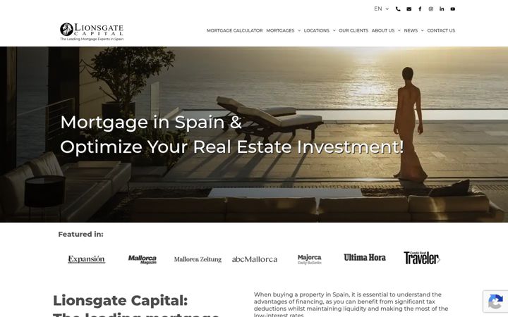 Screenshot of lionsgatecapital.com