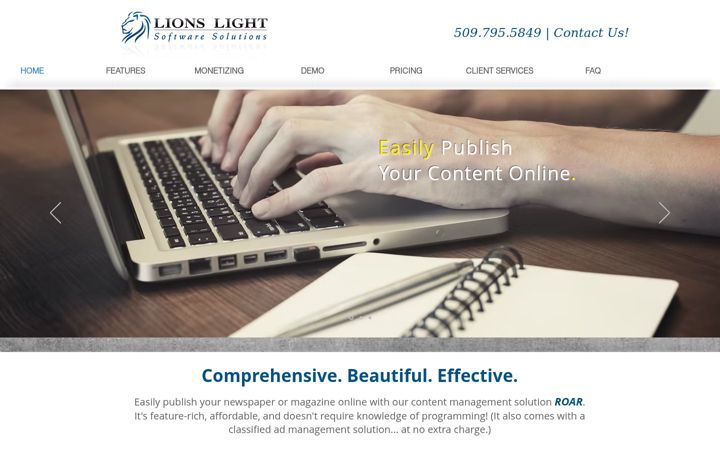 Screenshot of lionslight.com