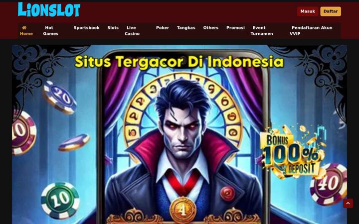 Screenshot of lionslot.net
