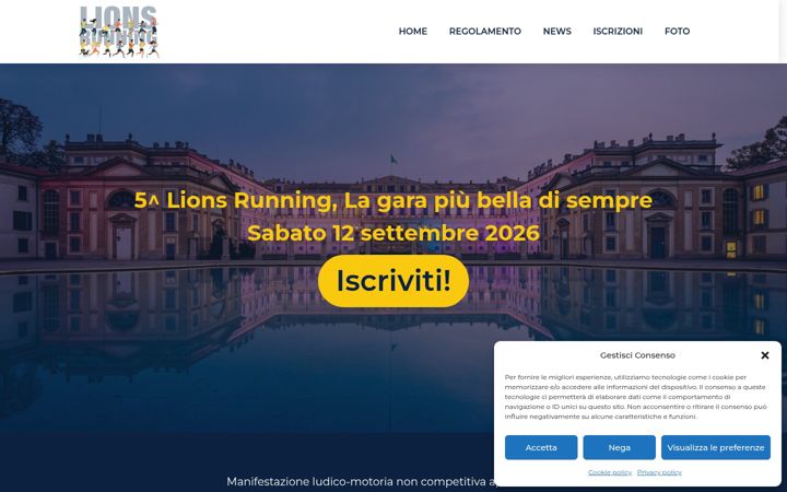 Screenshot of lionsrunning.it
