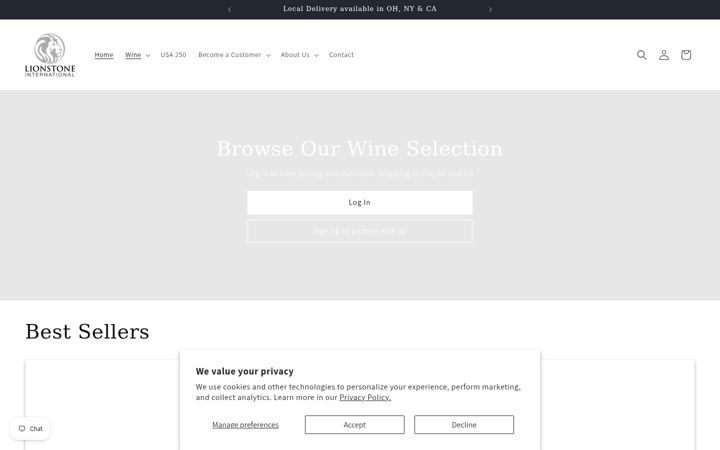 Screenshot of lionstone.com