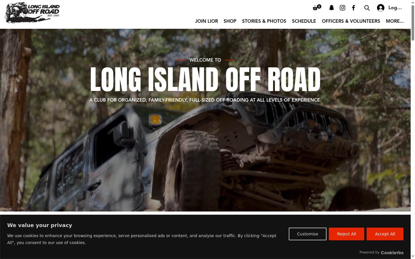 Screenshot of the consent banner shown before any interaction