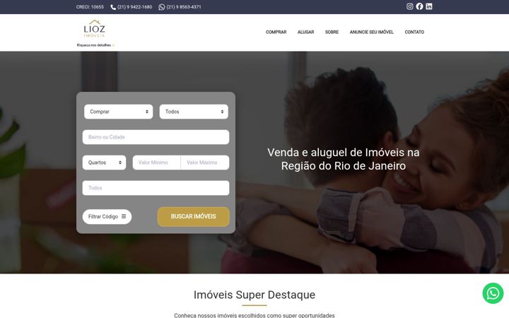 Screenshot of liozimoveis.com.br