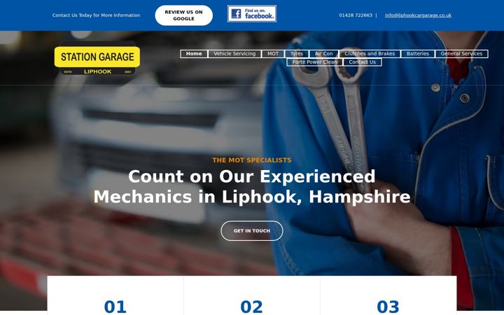 Screenshot of liphookcargarage.co.uk