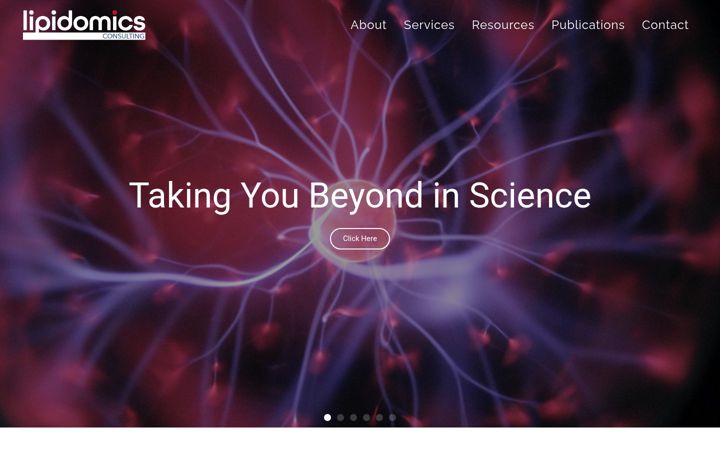 Screenshot of lipidomicsconsulting.com