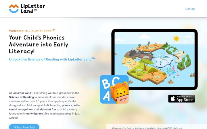 Screenshot of lipletterland.com