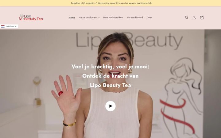 Screenshot of lipobeautytea.com