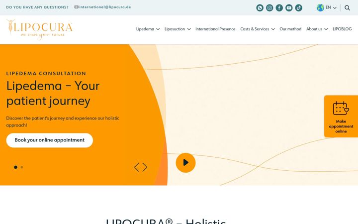 Screenshot of lipocura.com