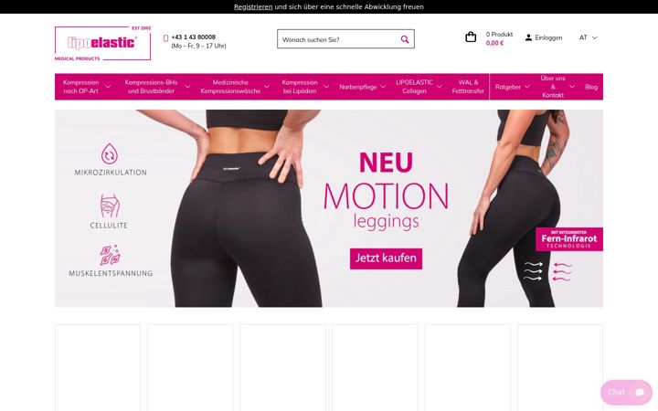 Snímek obrazovky lipoelastic.at