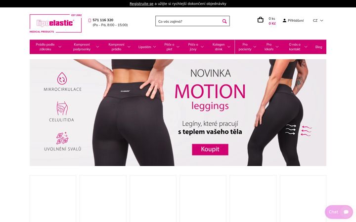 Screenshot stránky lipoelastic.cz