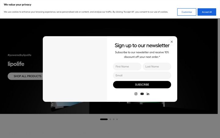 Screenshot of lipolife.co.uk