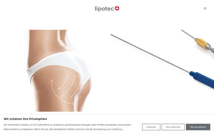 Screenshot of lipotec.ch
