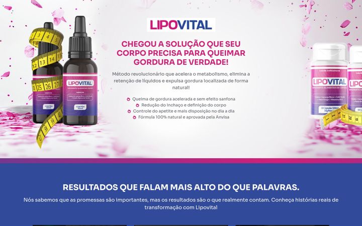 Screenshot of lipovital.com.br